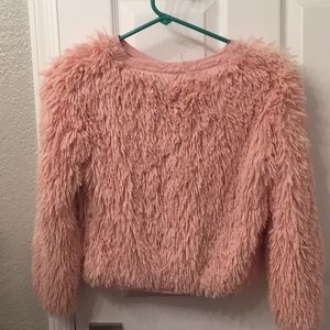 Fuzzy Pink Sweater